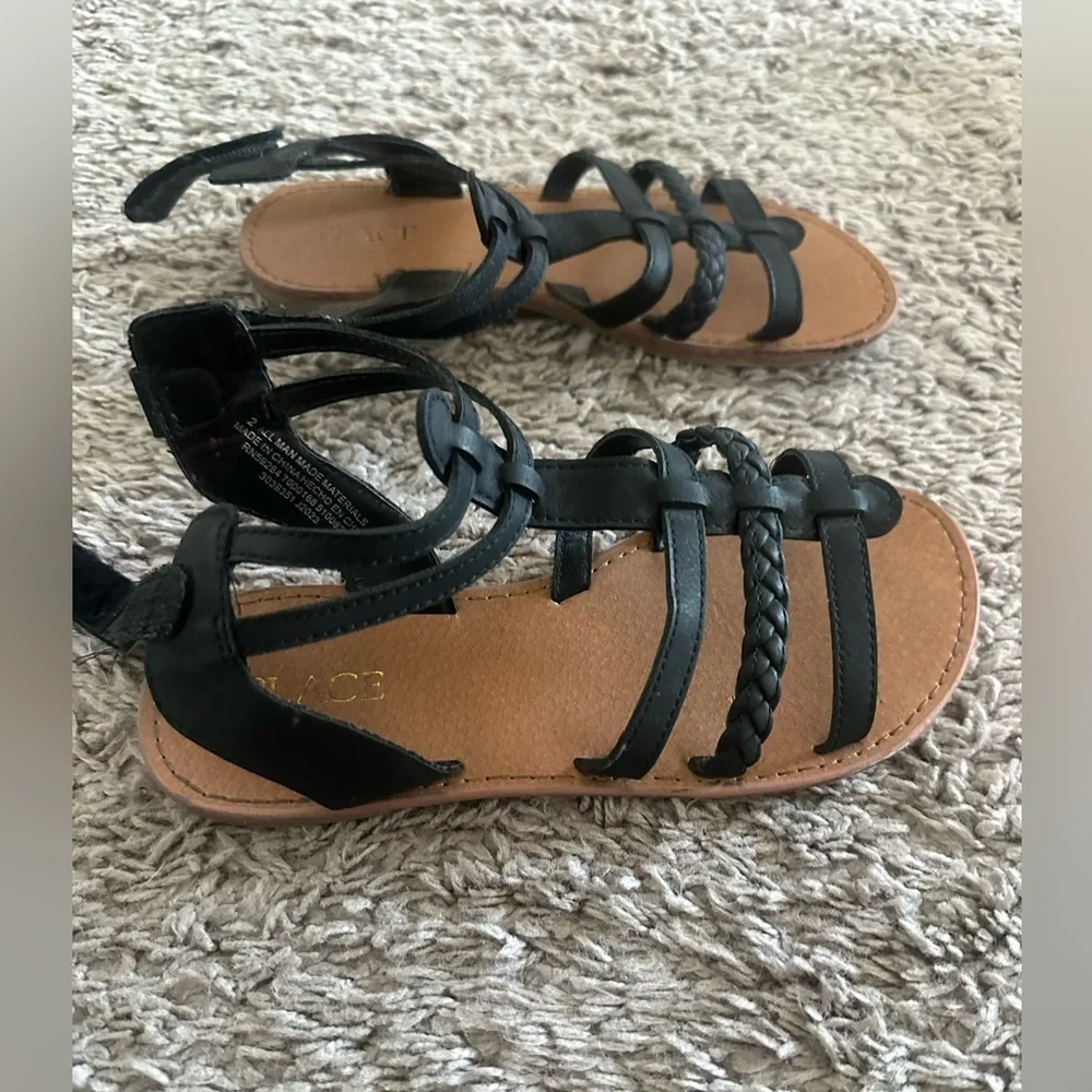 Kids Black Sandals
